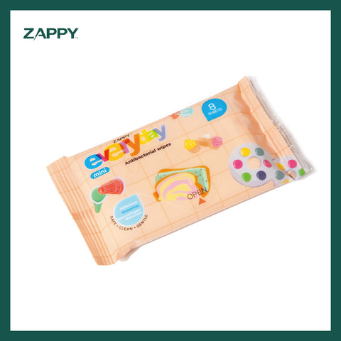 ZAPPY EVERYDAY MINI WIPE 8'S