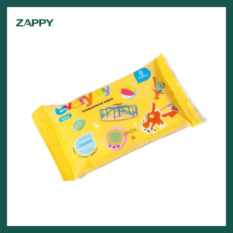 ZAPPY EVERYDAY MINI WIPE 8'S